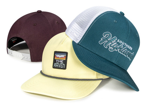 Custom Golf Headwear featuring New Seasonal Cotton Twill Colors
