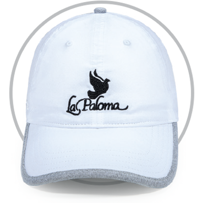 Circle showing Pukka hat visor and front emblem