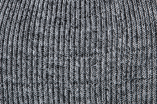 Heathered yarn option black and white