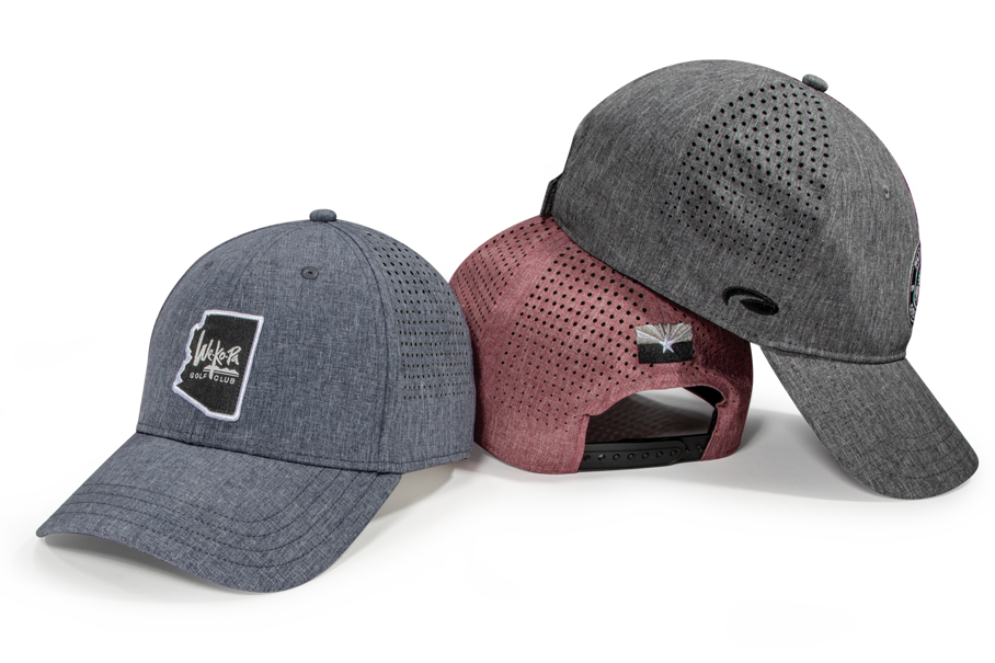 A Pair of Hats with Perforated Patterns