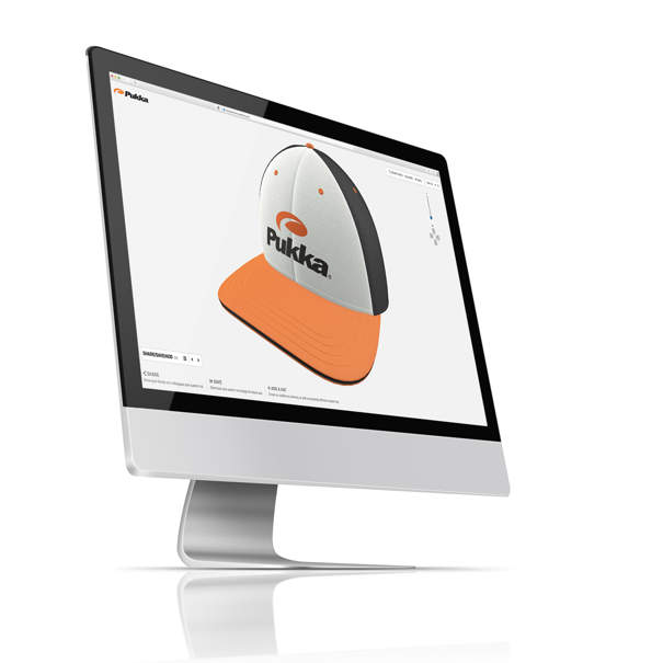 Hat Customizer on computer screen