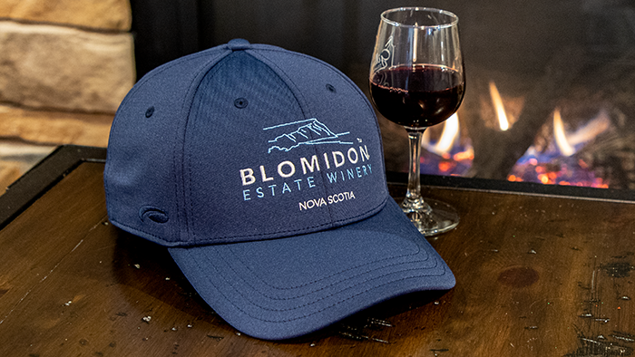 Wineries/Distilleries hat with a glass of wine