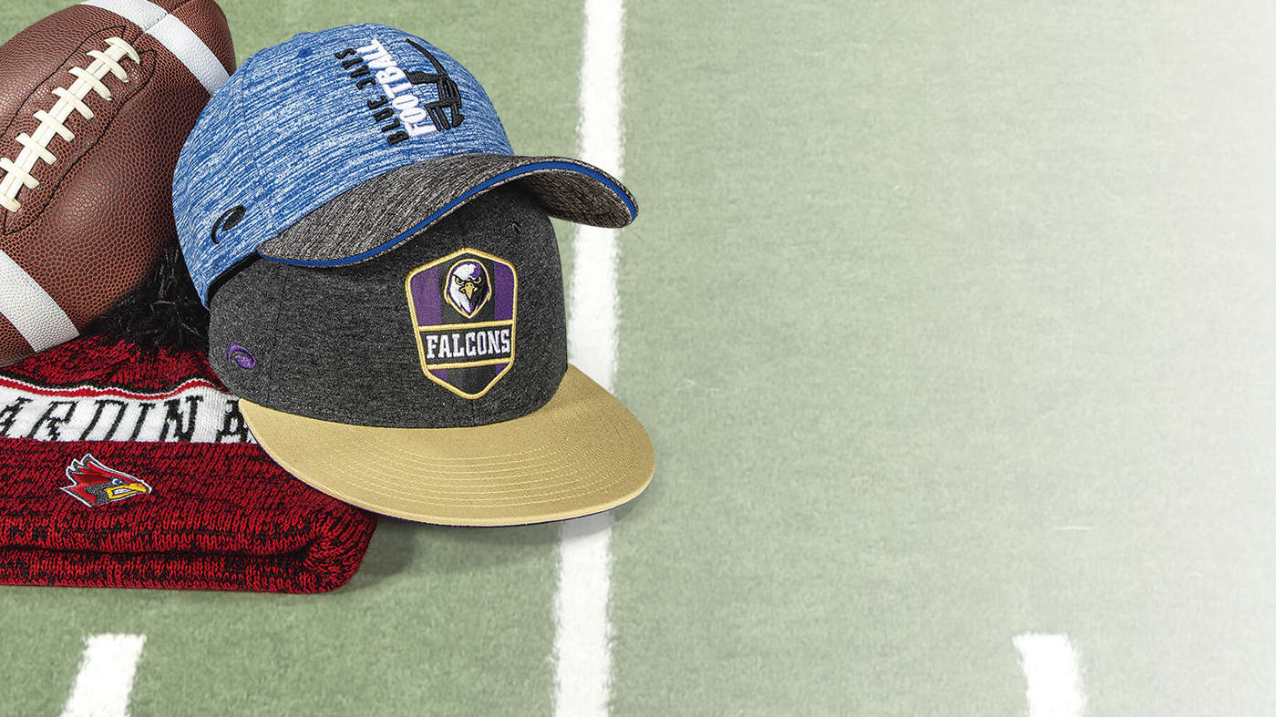 Football Hat with Sublimated Visor