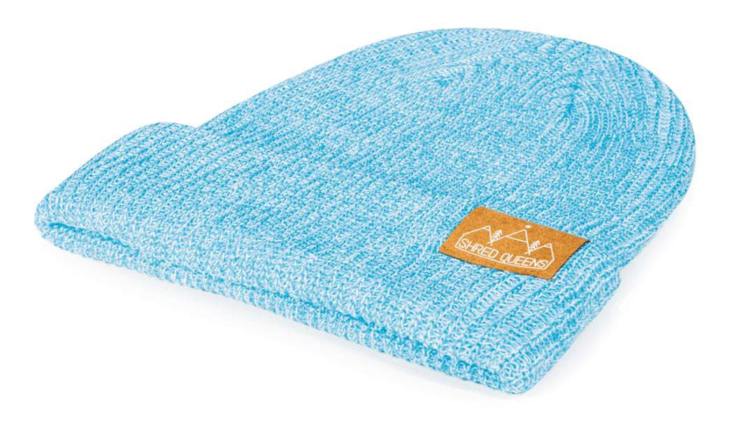 Blue Compass knit hat with lightweight acrylic yarn by Pukka
