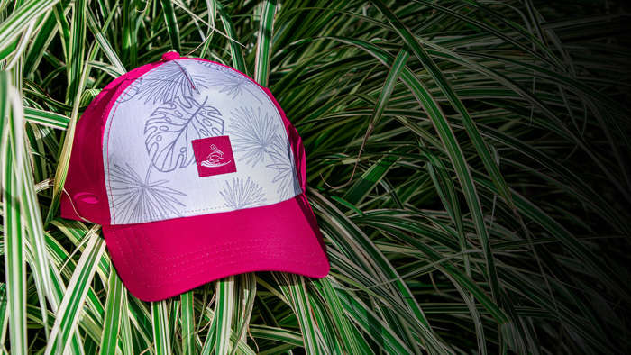 A Pukka Ladies hat in a plant