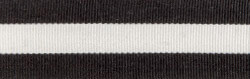 Black / White Striped Grosgrain Band