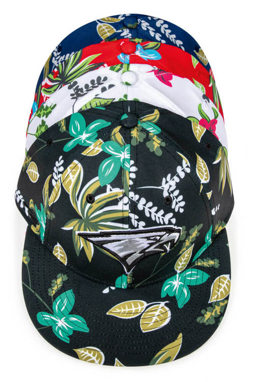 Group of Custom Team Sports Plumeria TriTech Hats