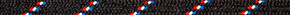 Black w/ Red, White & Royal Stripe Specialty Rope