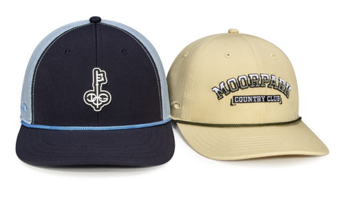 Custom Headwear featuring all-new Rope & Cord options