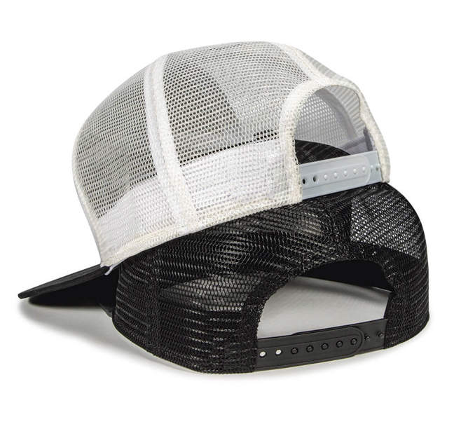Pair of Custom Hats featuring Recycled Plastic Snap Closures