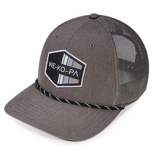 Charcoal w/ Black / White Stripe