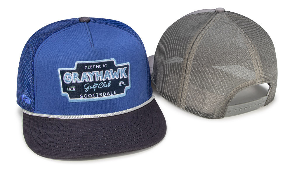 Custom Golf Headwear featuring Diamond Mesh Fabric