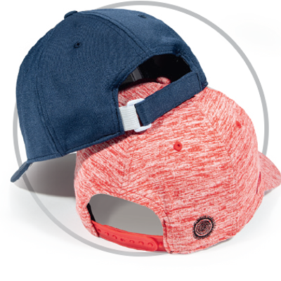 Circle with Pukka hats showing back view