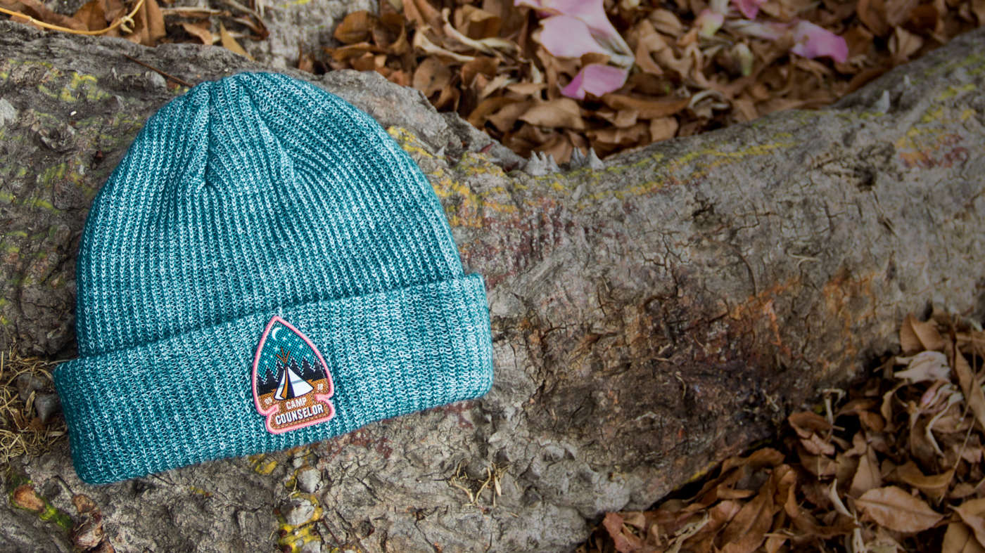 Compass Knit laying on stone