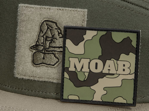 FLAT EMBROIDERY ON VELCRO PATCH WITH REMOVABLE RUBBER PATCH