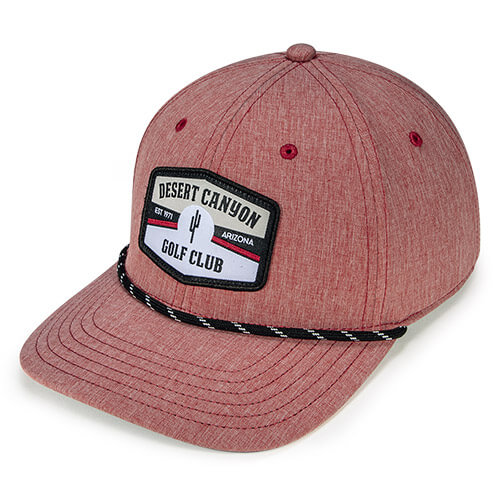 Scarlet Heather / Black (Undervisor) w/ Black w/ Red / White / Royal Stripe