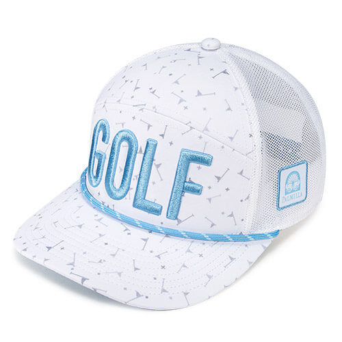 White w/ Carolina Heather Undervisor w/ Carolina / White Stripe