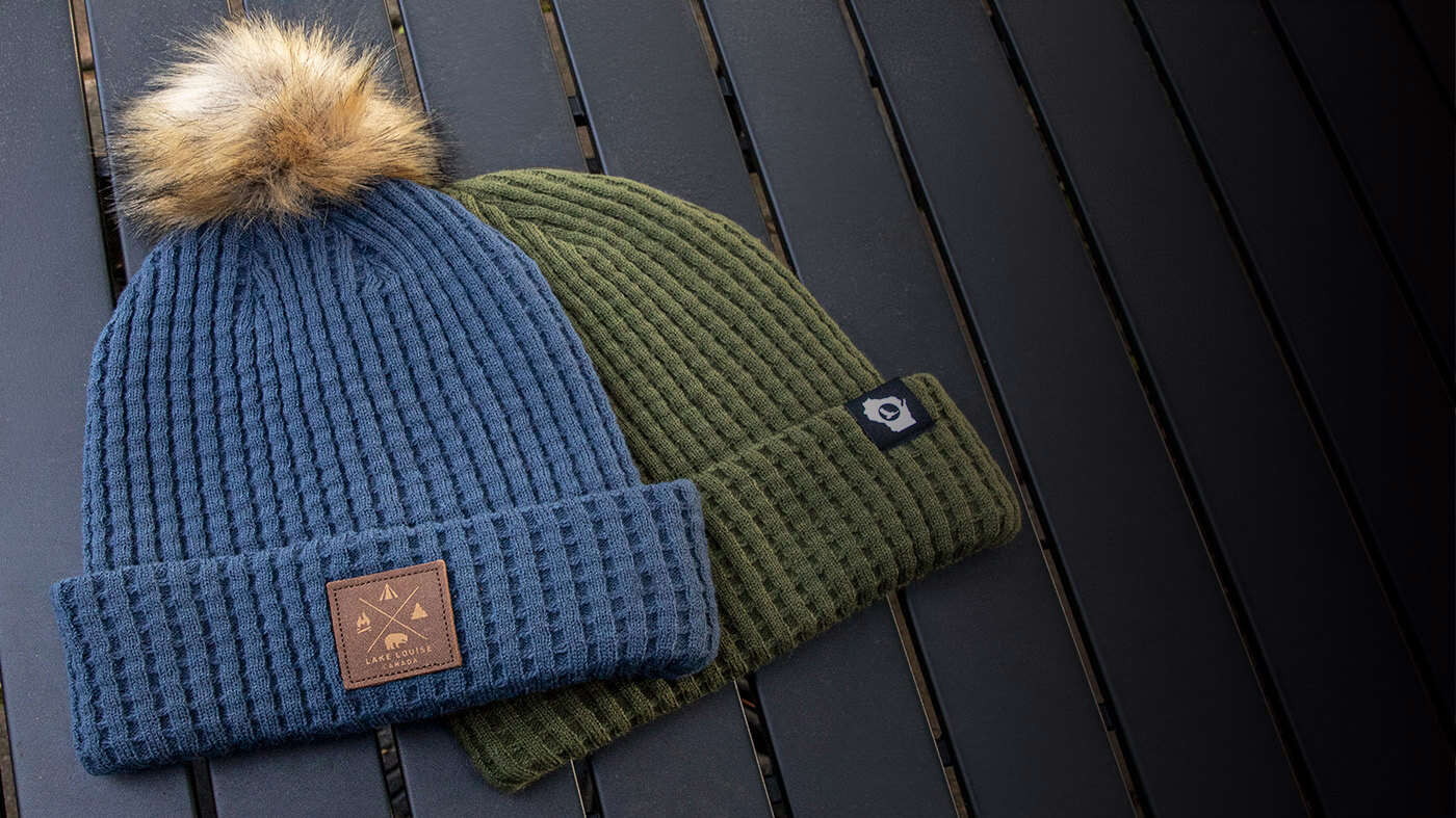 Pair of Harbor Knits on patio deck