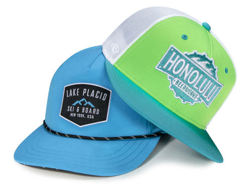 Fully Custom Headwear featuring our latest new TriTech color options