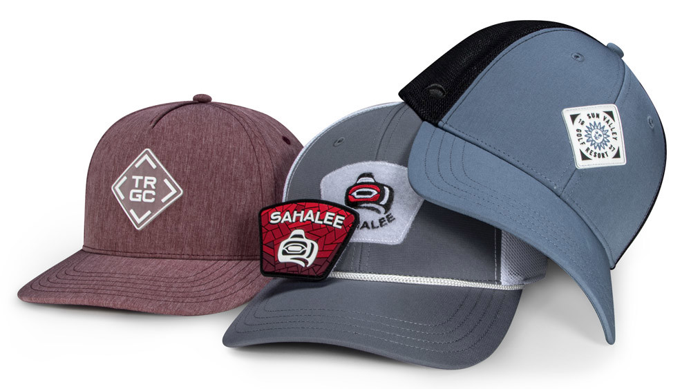 Custom Golf Headwear featuring new Rubber Patch appliques