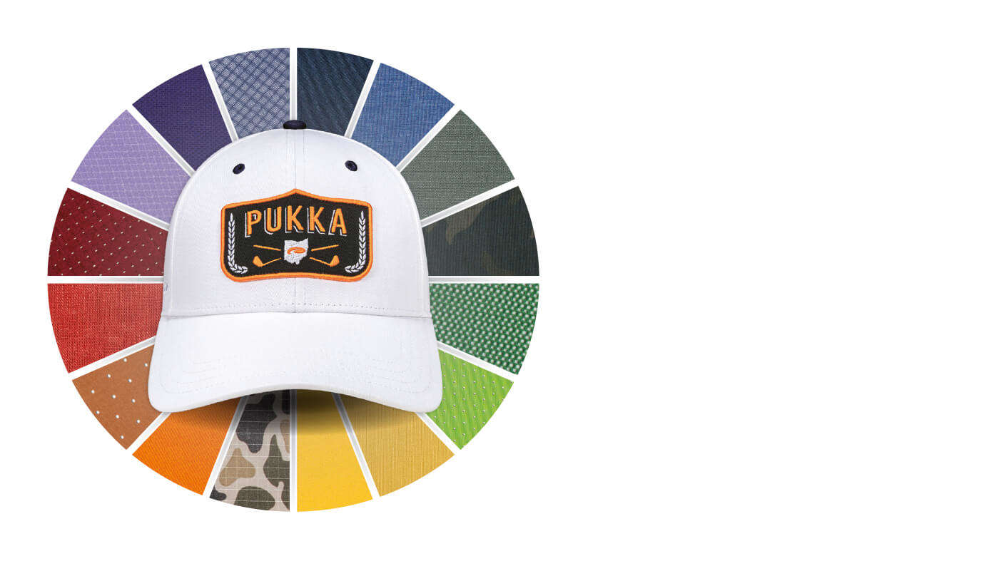 2027 Golf Catalog cover featuring a fabric & color wheel