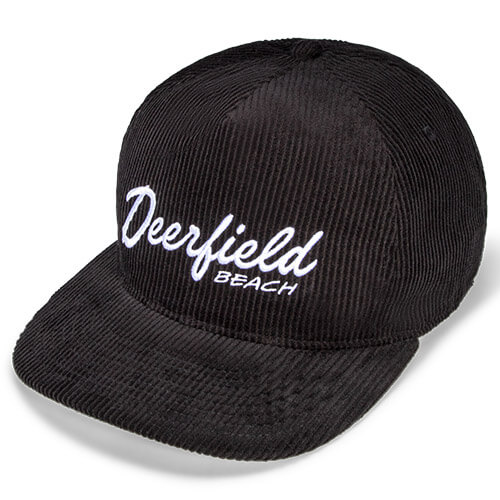 Black Wide Wale Corduroy w/ Charcoal Undervisor